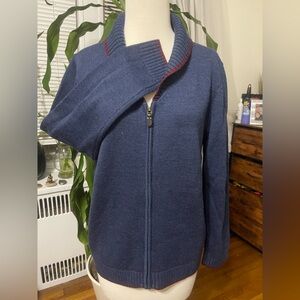 Brooks Brothers Navy Zip-Up Sweater